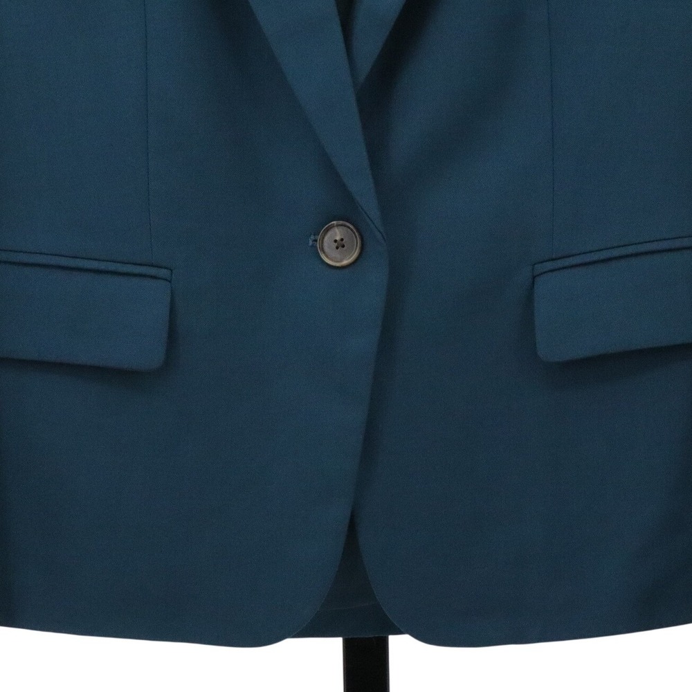 Work Professional Single Button Teal Blazer Ann T… - image 4
